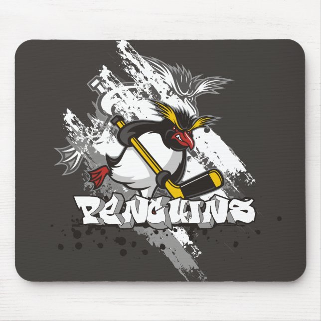 Jersey Penguins Graffiti Mouse Pad (Front)