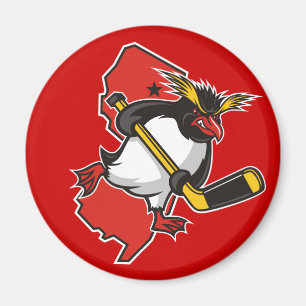 Jersey Penguins Round Magnet