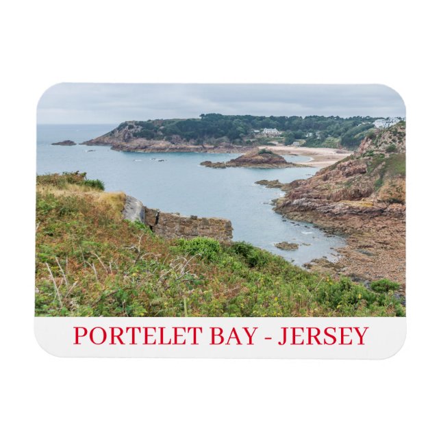 Jersey Portelet Bay fridge magnet (Horizontal)