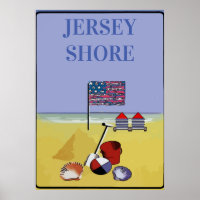 Jersey Shore Beach Vintage Style