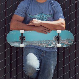 Jersey Shore Coastal Beach Art Skateboard