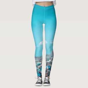 Jersey Shore Coastal Beach Leggings