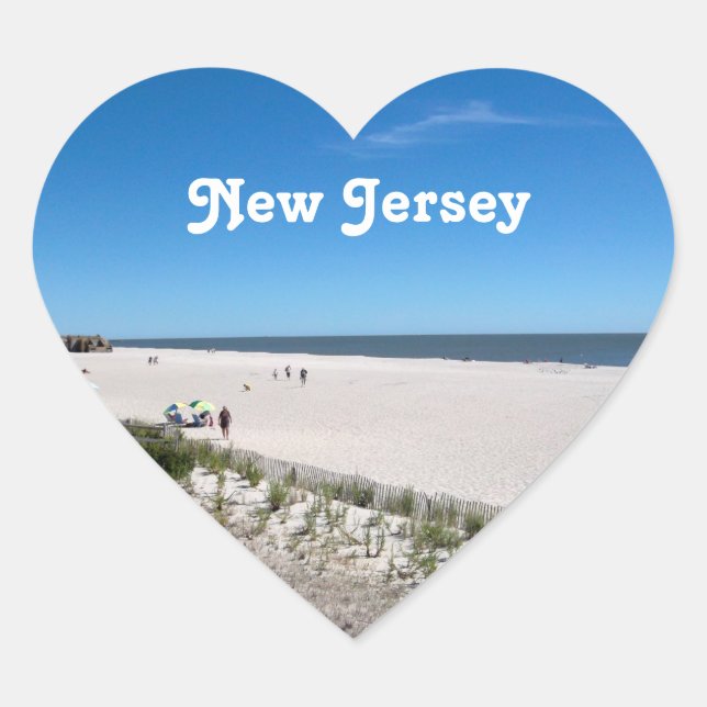 Jersey Shore Heart Sticker (Front)