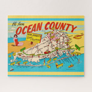 Jersey Shore Illustrated Map Jigsaw Puzzle