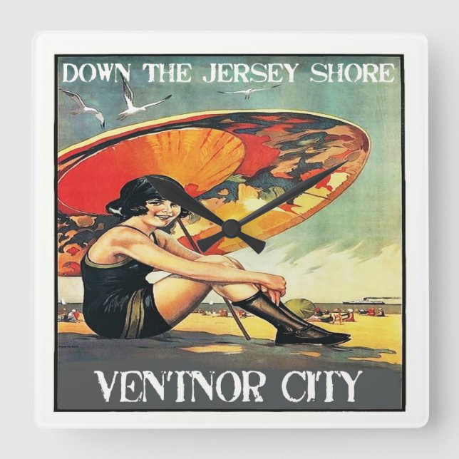 Jersey Shore Ventnor City Wall Clock (Front)