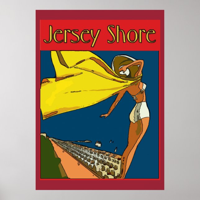 Jersey Shore Vintage Style Poster (Front)
