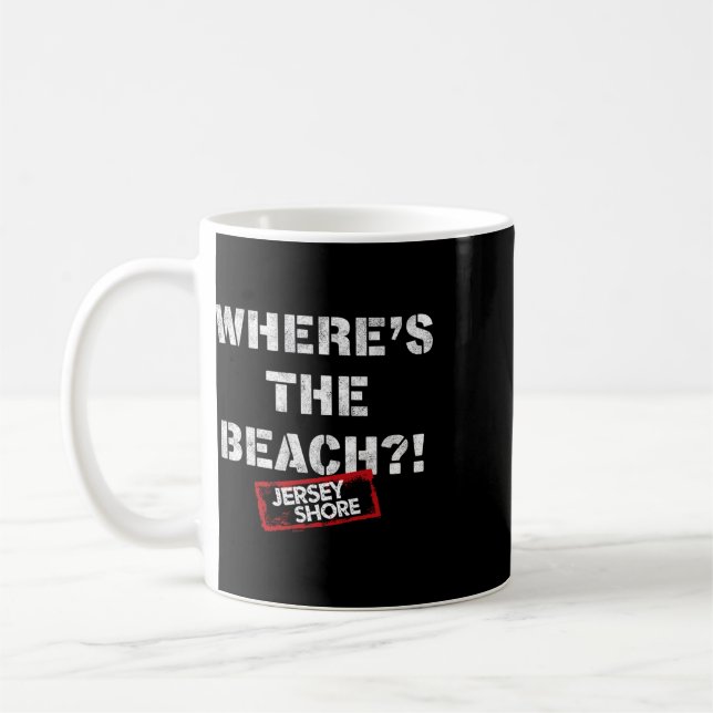 Jersey Shore - Where's The Beach  Coffee Mug (Left)