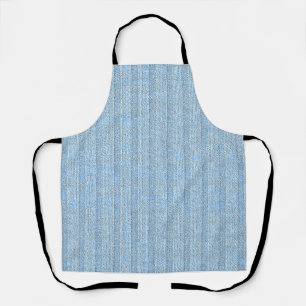 Jersey Stripe Knit Pattern in Baby Blue  Apron