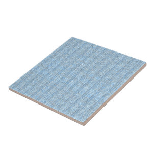 Jersey Stripe Knit Pattern in Baby Blue Ceramic Tile