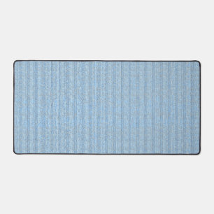 Jersey Stripe Knit Pattern in Baby Blue Desk Mat