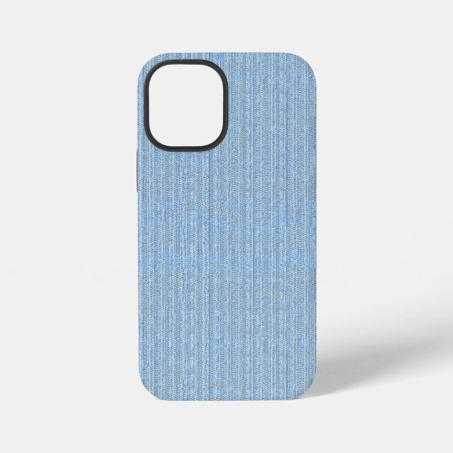 Jersey Stripe Knit Pattern in Baby Blue  iPhone Case (Back)
