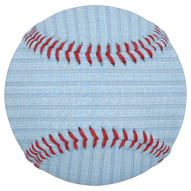 Jersey Stripe Knit Pattern in Baby Blue  Softball (Back)