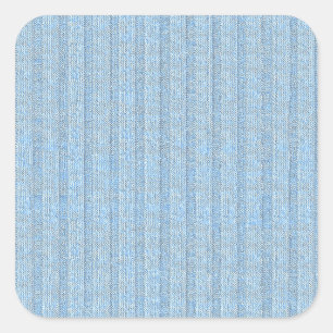 Jersey Stripe Knit Pattern in Baby Blue Square Sticker