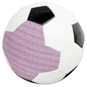 Jersey Stripe Knit Pattern in Powder Pink Soccer Ball