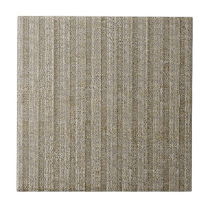 Jersey Stripe Knit Pattern in Soft Beige Ceramic Tile