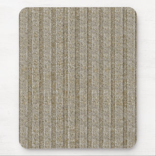 Jersey Stripe Knit Pattern in Soft Beige Mouse Pad
