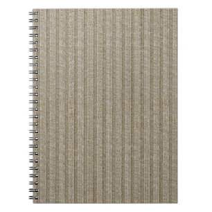 Jersey Stripe Knit Pattern in Soft Beige Notebook