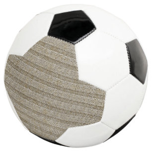 Jersey Stripe Knit Pattern in Soft Beige Soccer Ball