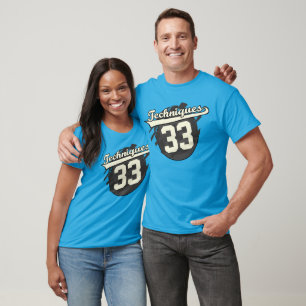 Jersey Style Personalised Techniques Double Sided T-Shirt