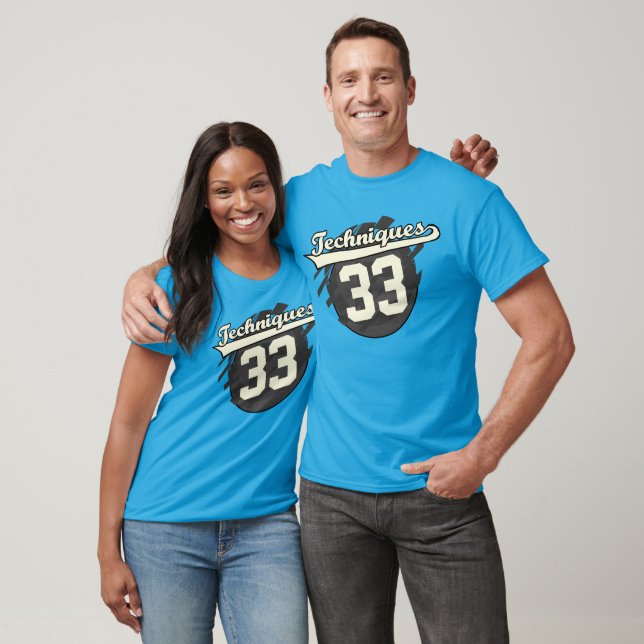 Jersey Style Personalised Techniques Double Sided T-Shirt (Unisex)