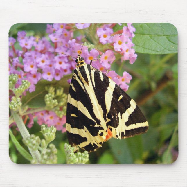 Jersey Tiger Butterfly Mouse Mat (Front)