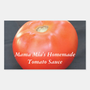 Jersey Tomato Customizable Text Rectangular Sticker