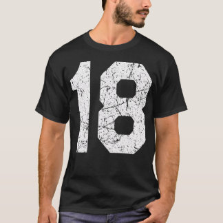Jersey Uniform Number 18 18Th T-Shirt