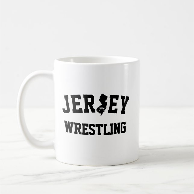 Jersey Wrestling Coffee Mug (Left)