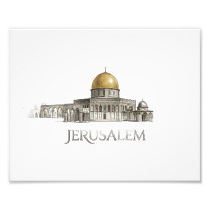 jerusalem Al-Aqsa Mosque Elegant Modern Sticker Photo Print