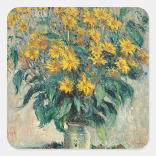 Jerusalem Artichoke Flowers, 1880 (oil on canvas) Square Sticker