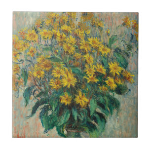 Jerusalem Artichoke Flowers by Claude Monet Ceramic Tile