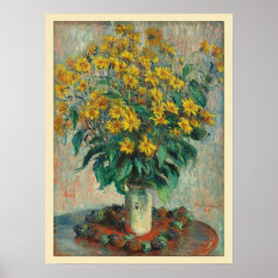 Jerusalem Artichoke Flowers by Claude Monet Poster