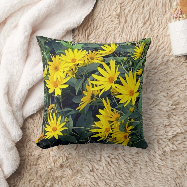 Jerusalem Artichoke Flowers Cushion (Blanket)