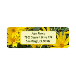 Jerusalem Artichoke Flowers Return Address Labels