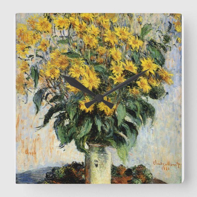 Jerusalem Artichokes Square Wall Clock (Front)