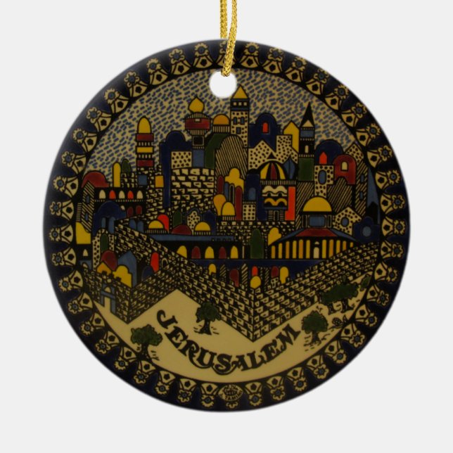 Jerusalem Ceramic Ceramic Ornament (Front)