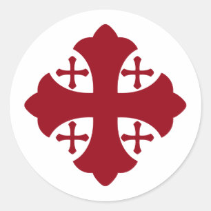 Jerusalem Cross Classic Round Sticker