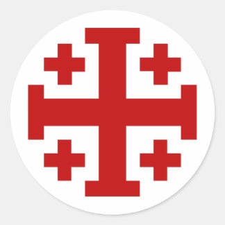 Jerusalem Cross Classic Round Sticker