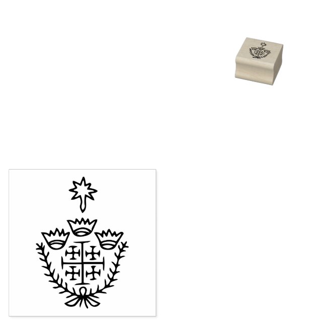 Jerusalem Cross historical pilgrimage tattoo stamp (Stamped)