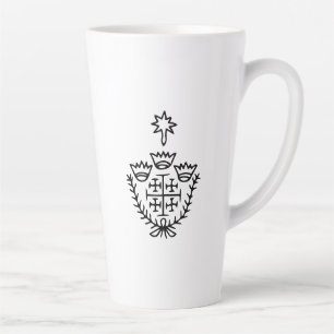 Jerusalem Cross historical pilgrimage tattoo stamp Latte Mug