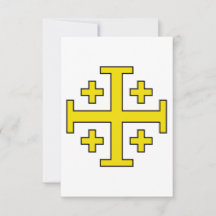 Jerusalem Cross Holy Card