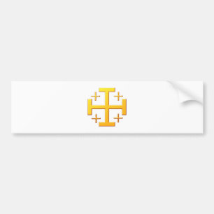 Jerusalem cross Jerusalem Bumper Sticker