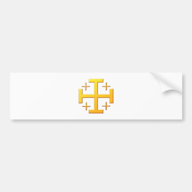 Jerusalem cross Jerusalem Bumper Sticker (Front)