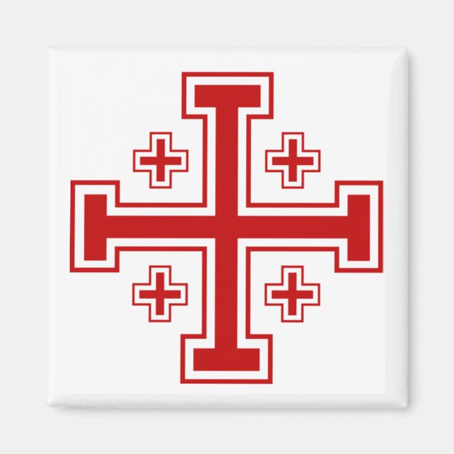 Jerusalem  Cross Magnet (Front)