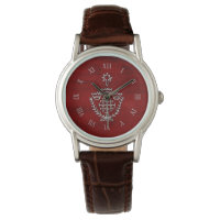 Jerusalem Cross pilgrimage tattoo stamp red