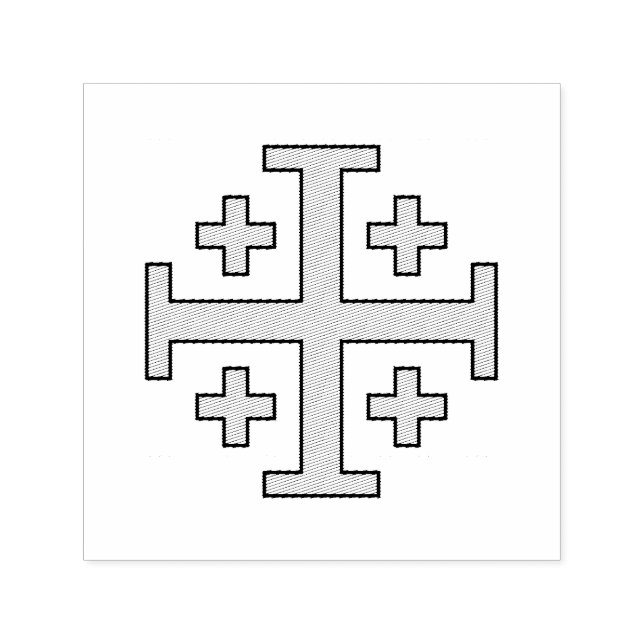 Jerusalem cross self-inking stamp (Design)