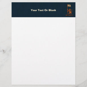 Jerusalem Day Lion With Flag Custom Letterhead
