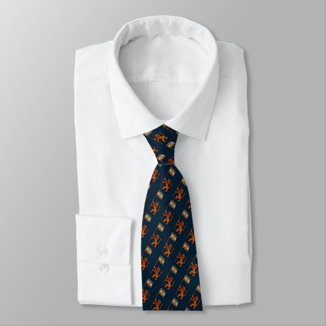 Jerusalem Day Lion With Flag Tie (Tied)