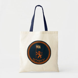 Jerusalem Day Lion With Flag Tote Bag