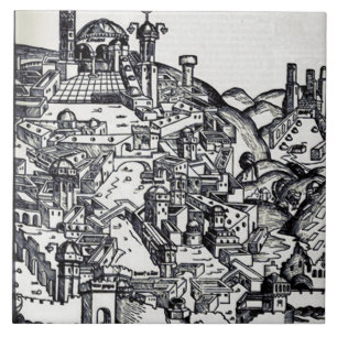 Jerusalem during the reign of Solomon Ceramic Tile